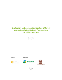 Evaluation and Economic Modeling of Forest Restoration in the State of Pará, Eastern Brazilian Amazon