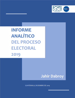 Informe Analítico Del Proceso Electoral 2019