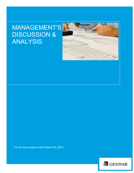 Management's Discussion & Analysis