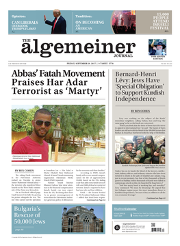 Abbas' Fatah Movement Praises Har Adar Terrorist As