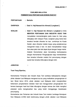 Menyatakan Memandangkan Pada Masa Ini, Ikan Yang Ditangkap Oleh