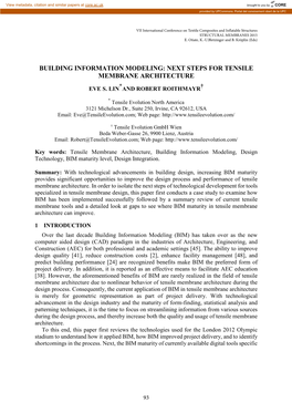 Next Steps for Tensile Membrane Architecture