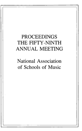 Proceedings, the 59Th Annual Meeting, 1983