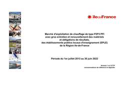 Période Du 1Er Juillet 2013 Au 30 Juin 2022 Marché D'exploitation De