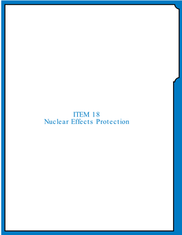 ITEM 18 Nuclear Effects Protection Nuclear Effects