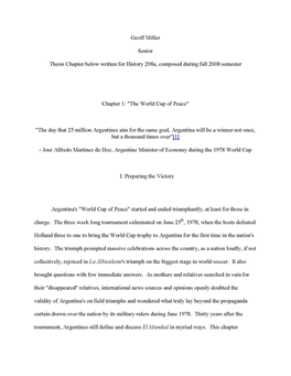 Geoff Miller Senior Thesis Chapter Below Written for History
