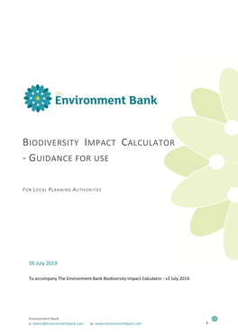 Biodiversity Impact Calculator