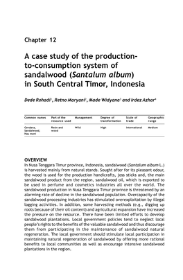 Forest Products, Livelihoods and Conservation: Case Studies of Non-Timber Forest Product Systems. Volume 1