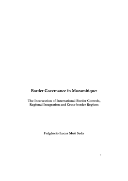 Border Governance in Mozambique
