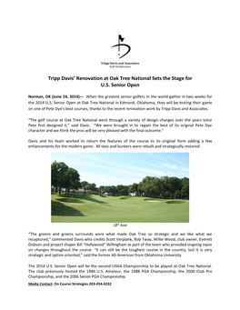 Tripp Davis' Renovation at Oak Tree National Sets the Stage for U.S