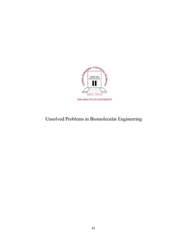 Unsolved Problems in Biomolecular Engineering