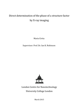 Direct Determination of the Phase of a Structure Factor by X-Ray Imaging