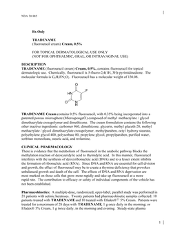 Fluorouracil Cream) Cream, 0.5%