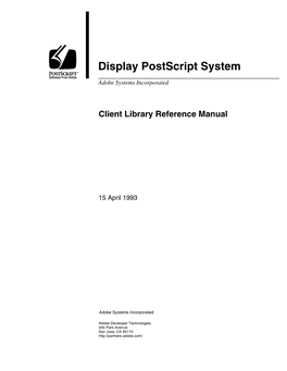 Display Postscript System