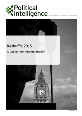 2014 Reshuffle – a Cabinet for Modern Britain?