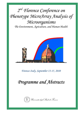 Florence Conference on Phenotype Microarray Analysis of Microorganisms the Environment, Agriculture, and Human Health