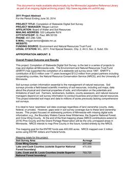 Completion of Statewide Digital Soil Survey PROJECT