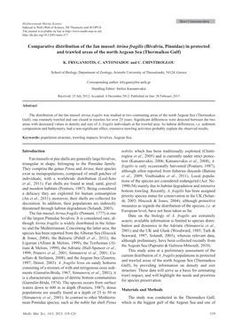 Comparative Distribution of the Fan Mussel Atrina Fragilis (Bivalvia, Pinnidae) in Protected and Trawled Areas of the North Aegean Sea (Thermaikos Gulf)