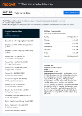 G178 Bus Time Schedule & Line Route