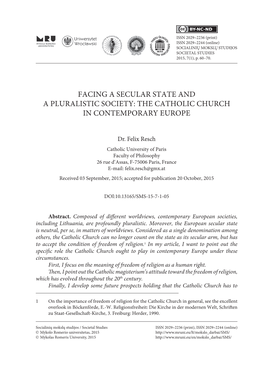 The Catholic Church in Contemporary Europe