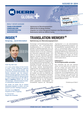 Inside Translation Memory