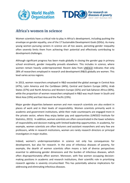 Africa's Women in Science