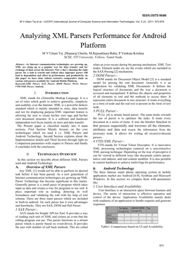 Analyzing XML Parsers Performance for Android Platform