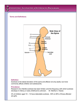 Definition Scoliosis Is the Lateral Deviation of the Spine and Affects Not Only Adults, but More Commonly Affects Children and Adolescents