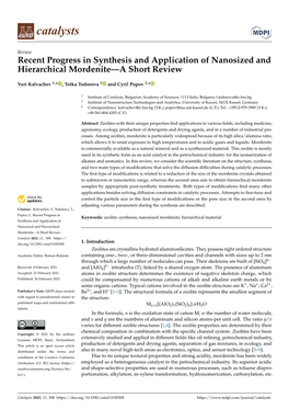 Recent Progress in Synthesis and Application of Nanosized and Hierarchical Mordenite—A Short Review