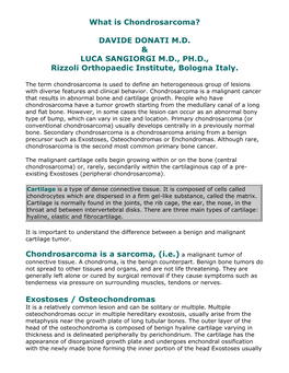 What Is Chondrosarcoma?