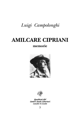 Amilcare Cipriani. Memorie