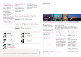 Linklaters Has a Market-Leading Practice, Advising Across Our Core Practice Areas Since the Mid-1980S