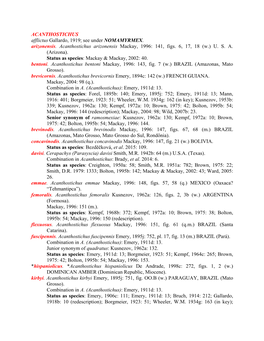 ACANTHOSTICHUS Afflictus Gallardo, 1919; See Under NOMAMYRMEX