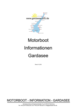 Motorboot Informationen Gardasee