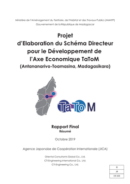 Projet D'elaboration Du Schéma Directeur Pour Le Développement