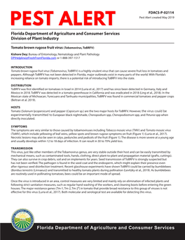 Tomato Brown Rugose Fruit Virus (Tobamovirus, Tobrfv)