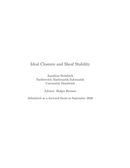 Ideal Closures and Sheaf Stability