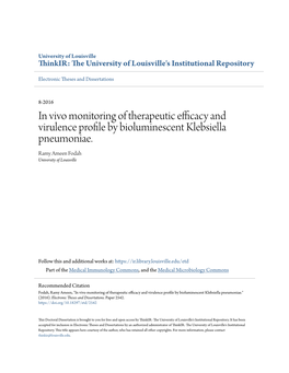 K. Pneumoniae Limiting the Development of New Therapeutic Strategies