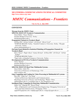 MMTC Communications – Frontiers