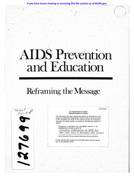 AIDS Prevention and Education: Reframing the Message 11