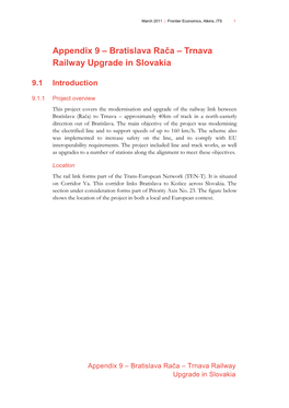 Bratislava Rača – Trnava Railway Upgrade in Slovakia