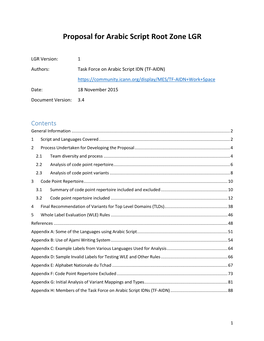 Proposal for Arabic Script Root Zone LGR