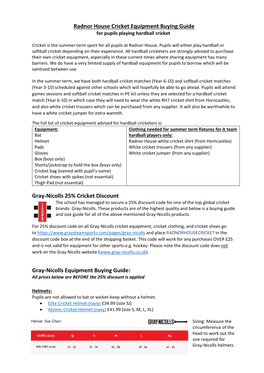 Radnor House Cricket Equipment Buying Guide Gray-Nicolls 25