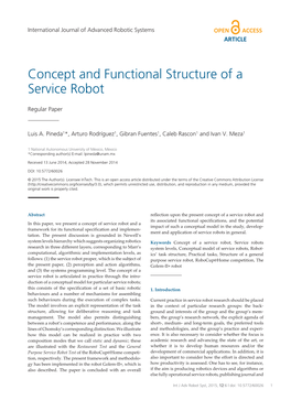 Concept and Functional Structure of a Service Robot