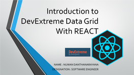 Introduction to Devextreme Data Grid with REACT