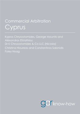 International Commercial Arbitration: Cyprus