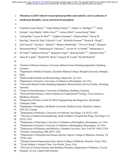 Mutations in EBF3 Disturb Transcriptional Profiles and Underlie a Novel Syndrome of Intellectual Disability, Ataxia and Facial D