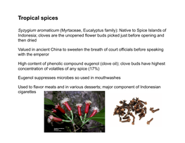 Tropical Spices