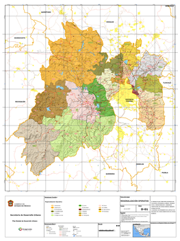 Regionalización Operativa REGIONALIZACIÓN OPERATIVA EL PRESENTE PLANO FORMA PARTE INTEGRANTE DEL PLAN ESTATAL DE DESARROLLO URBANO, APROBADO POR EL C