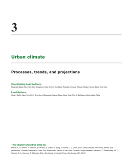 Chapter 3: Urban Climate